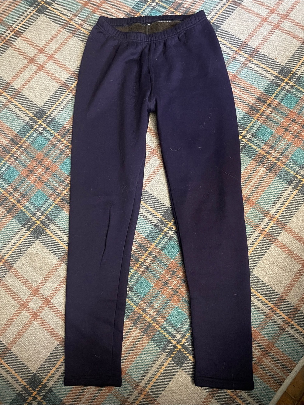 Women’s purple fleece lined leggings
